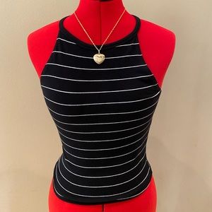 Garage striped halter top